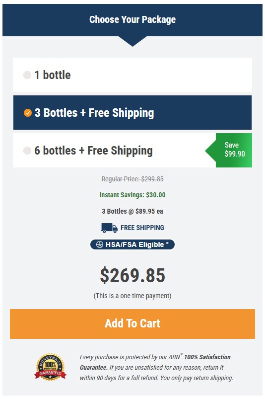 GLP-1 Plus 3 Bottle Price